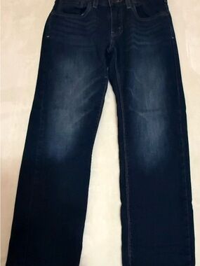 Boys Dark Wash Straight Leg Jeans